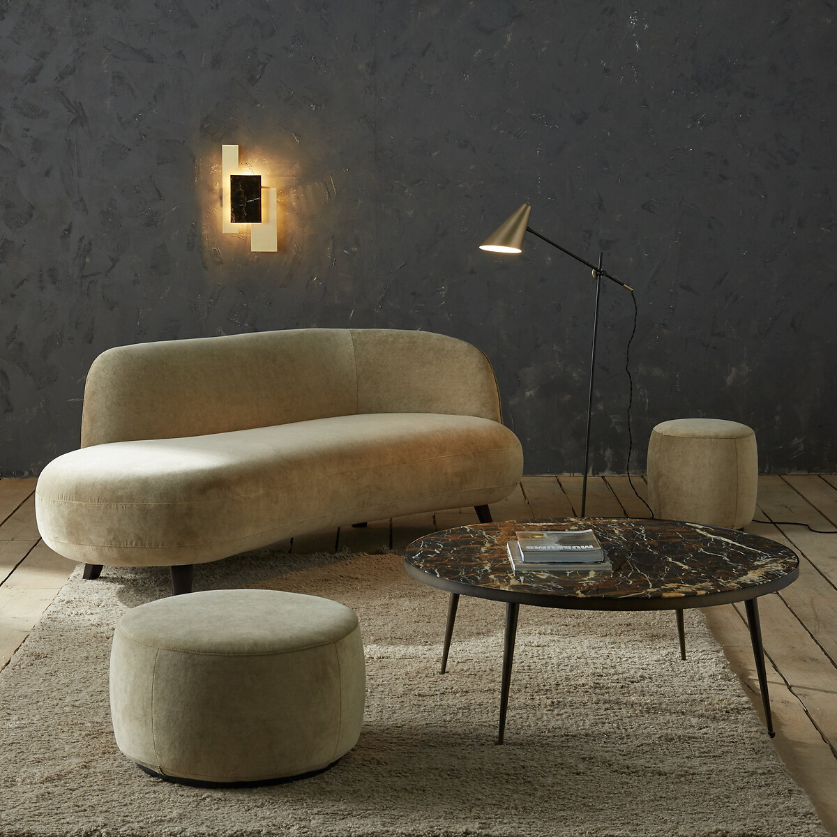 AM.PM<br>Bank Dormeuse stonewashed fluweel, Rosebury