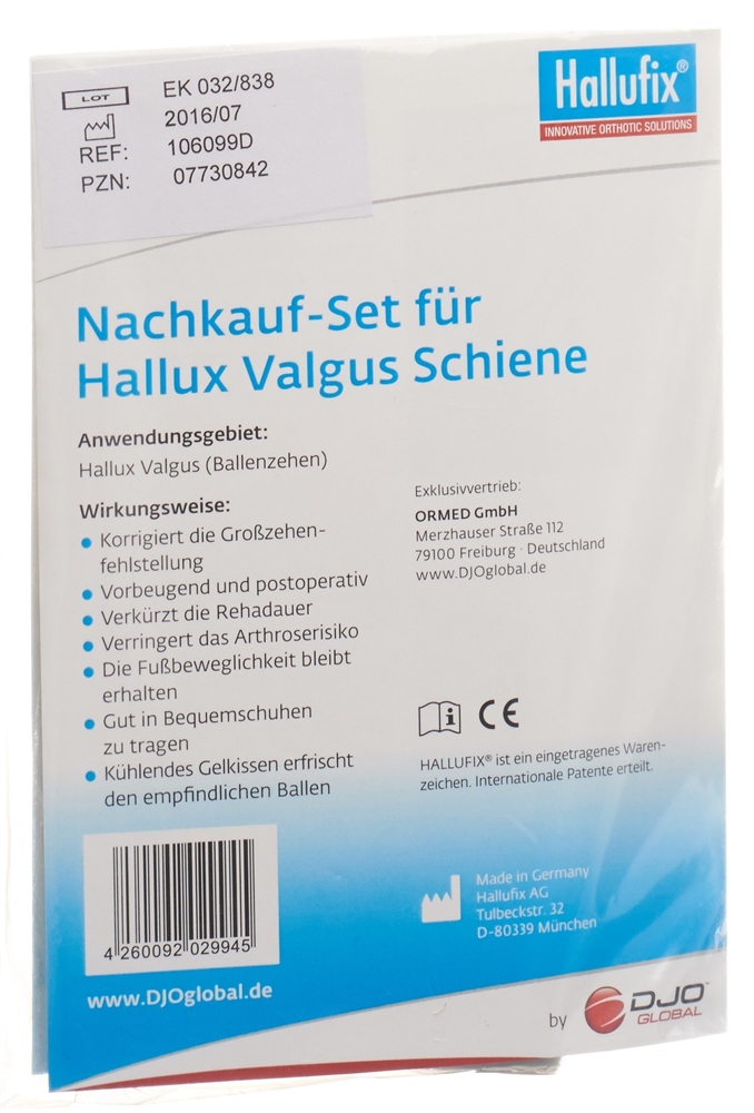 Hallufix Ersatzbandage ohne Schiene 1 Stk