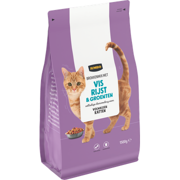 Jumbo Brokkenmix met Vis Rijst & Groenten Katten Volwassen 1,5 kg