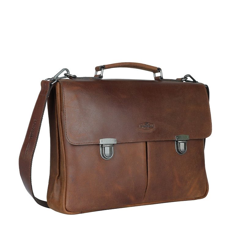 Sparwell Wallberg Winsome Wilhelm Laptop Bag 15,6 inch Cognac