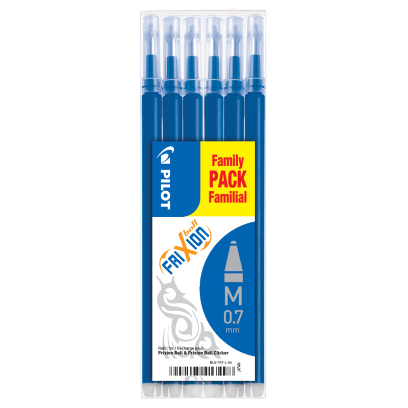 Pilot Rollerballminen FriXion Ball, 6 Stück, blau, 0.7 mm