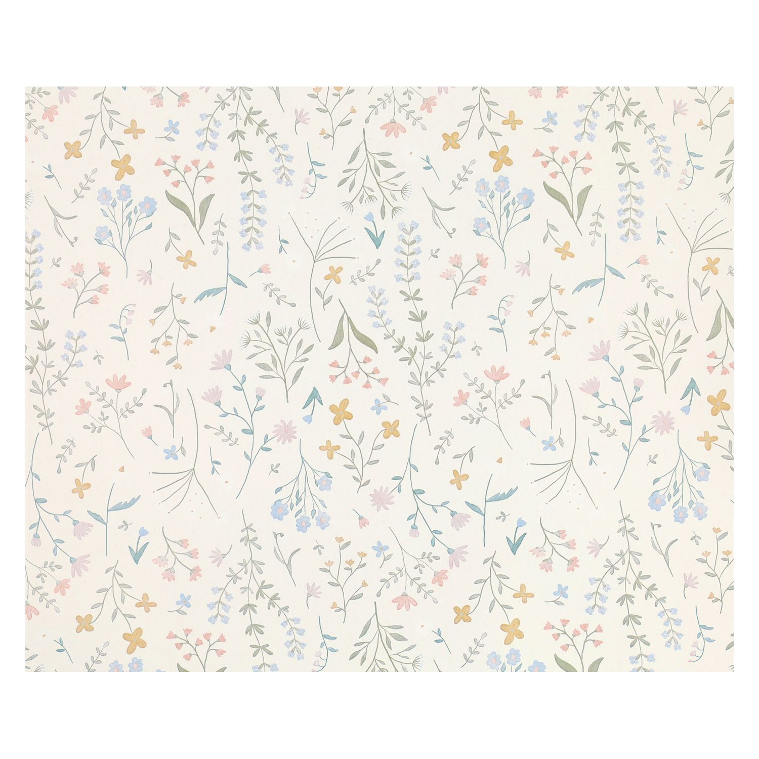 Inpakpapier, veldbloemen, 70 x 250 cm