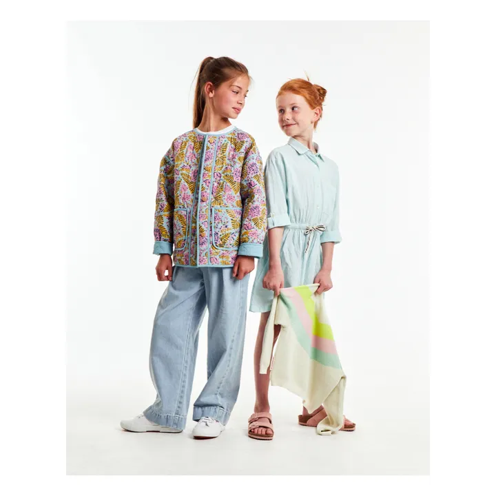 AO76 Robe Rayures Chloe | Bleu ciel