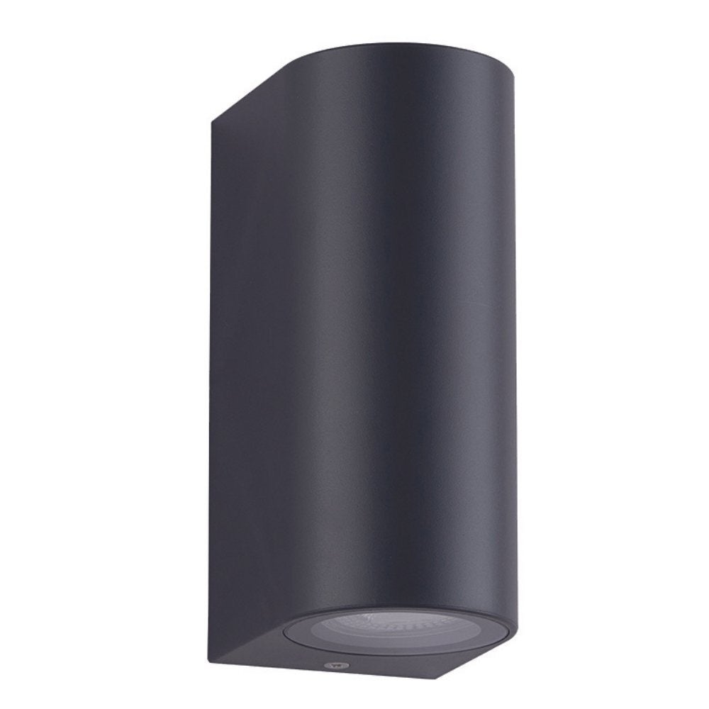 Wandlamp in zwart GU10 2-lichts IP54