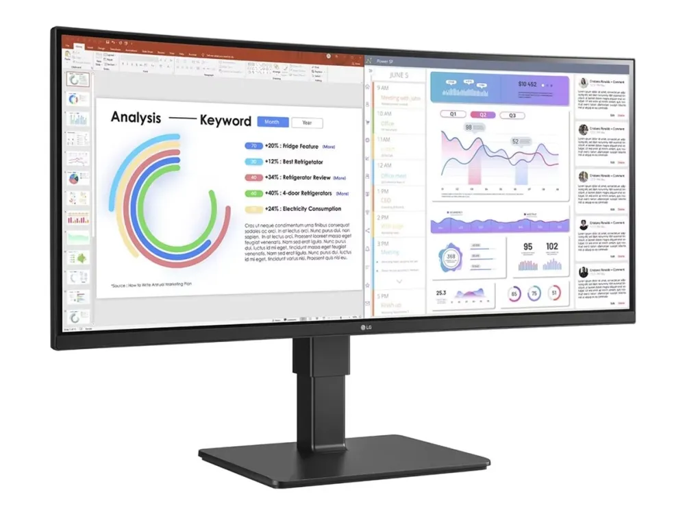 [OUTLET] - LG UltraWide 34BQ77QB-B - LED-skærm - kurvet - 34