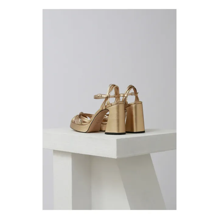 Souliers Martinez Sandales Springs | Doré
