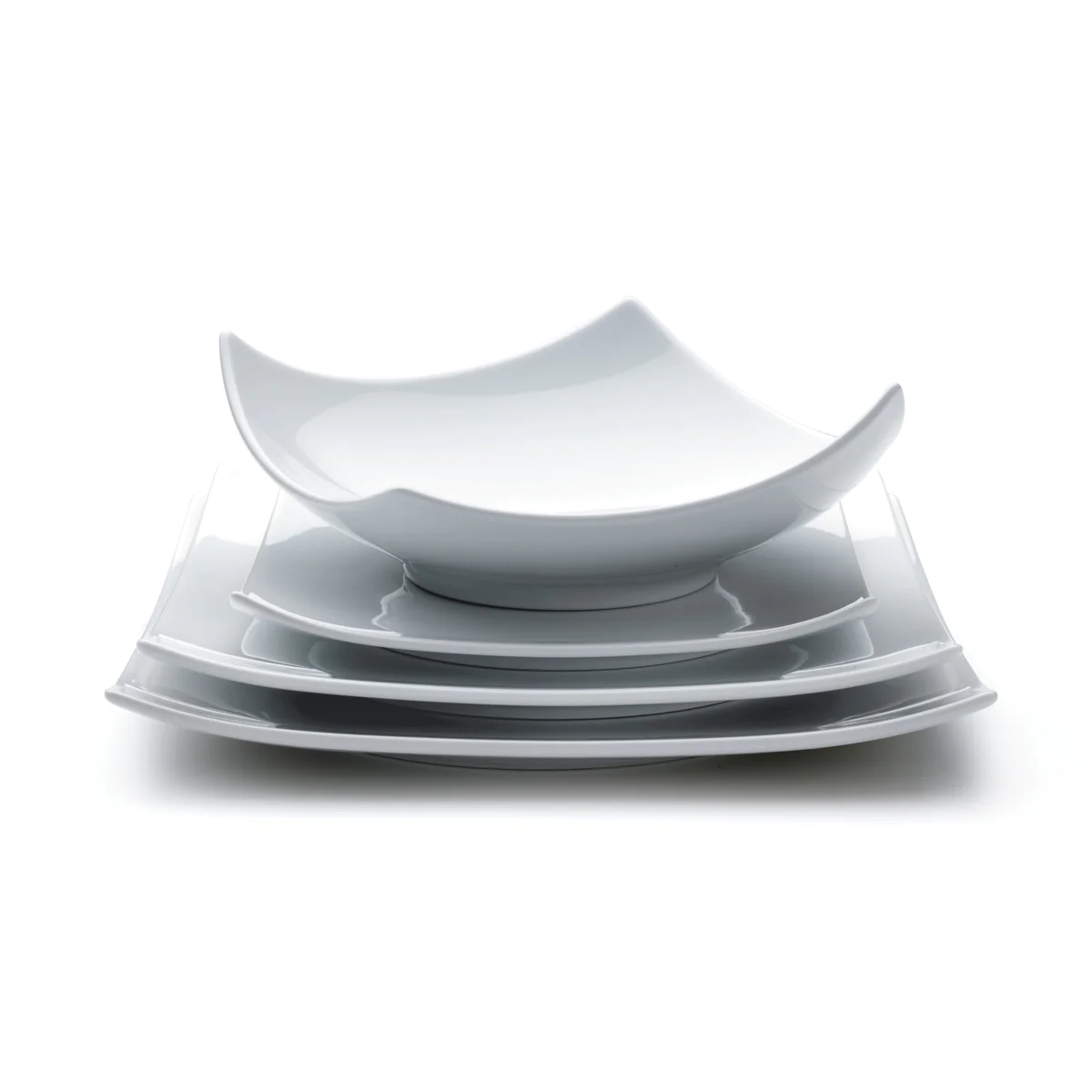 Oxygène Blanc - Petit plateau 11.5 x 11.5 cm (lot de 6) Médard de Nobl