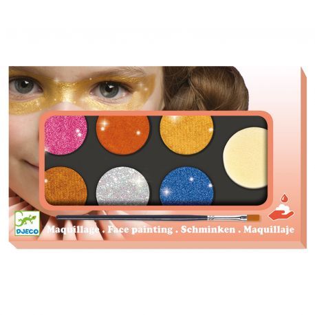 Palette de maquillage 6 couleurs effet métal Djeco