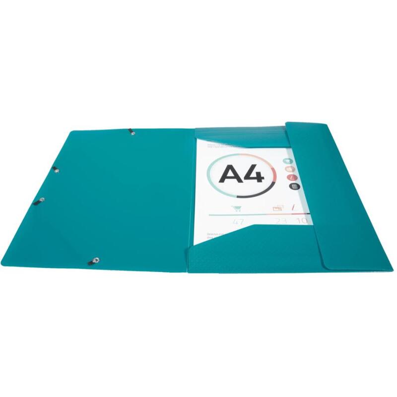 Chemise à élastiques 3 rabats PP OPAK - A4 - Vert foncé
