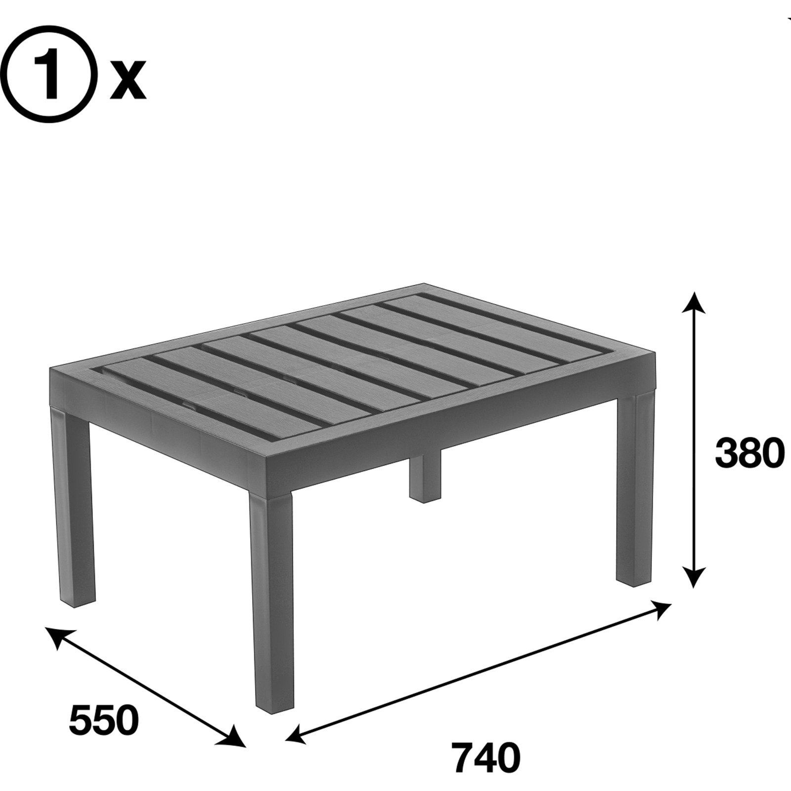 Gartenlounge Java anthrazit