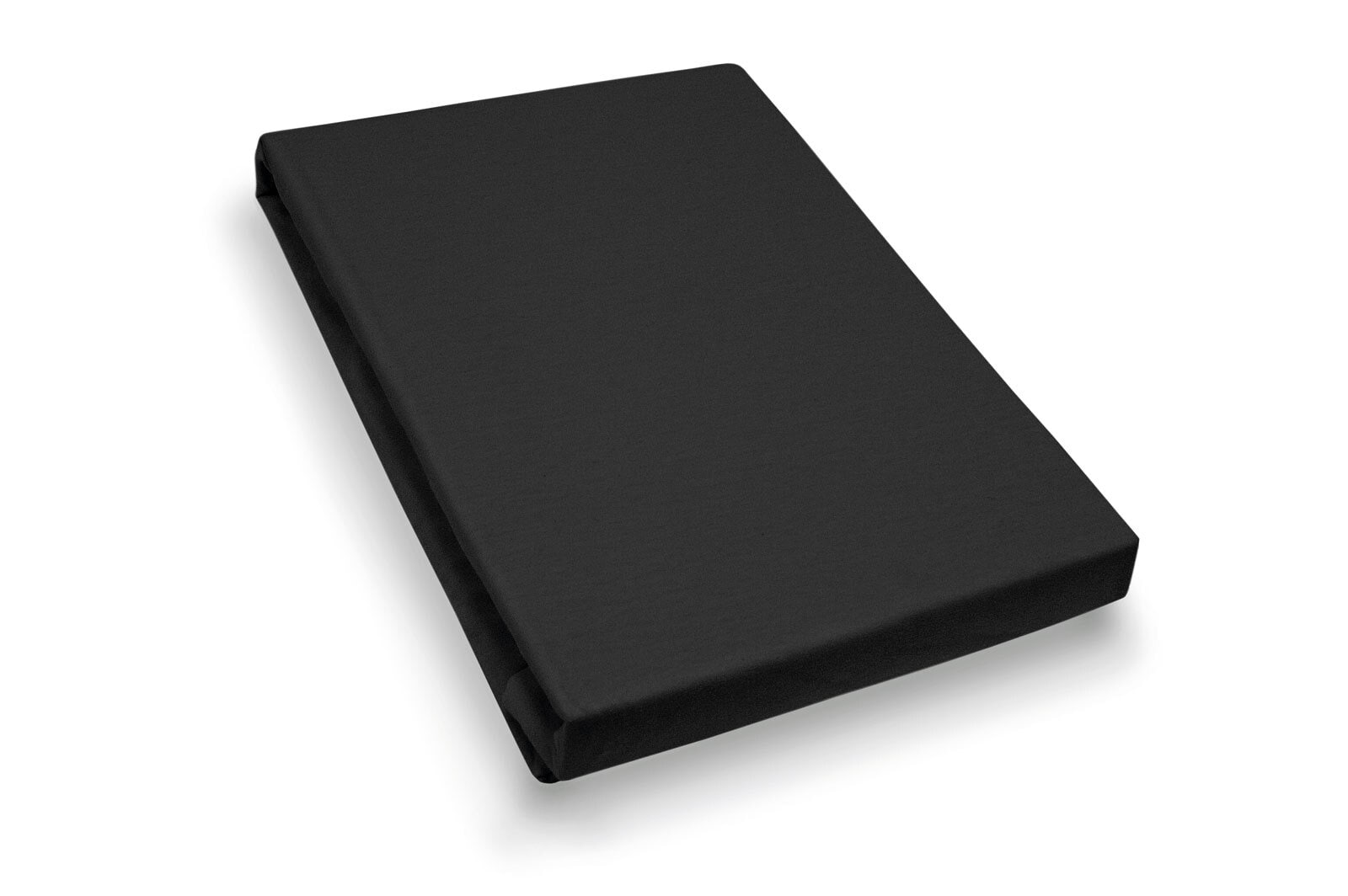 Vario Spannbetttuch Stretch Elasthan-Feinjersey 180-200 x 200-220 cm schwarz