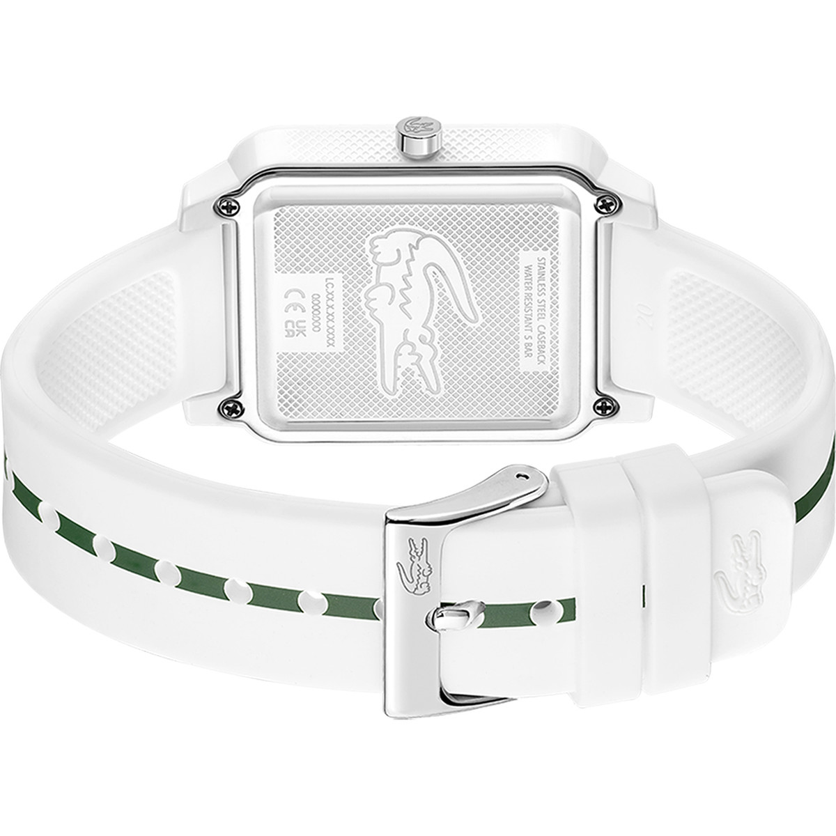 Montre LACOSTE  Studio homme TR90 blanc bracelet silicone blanc