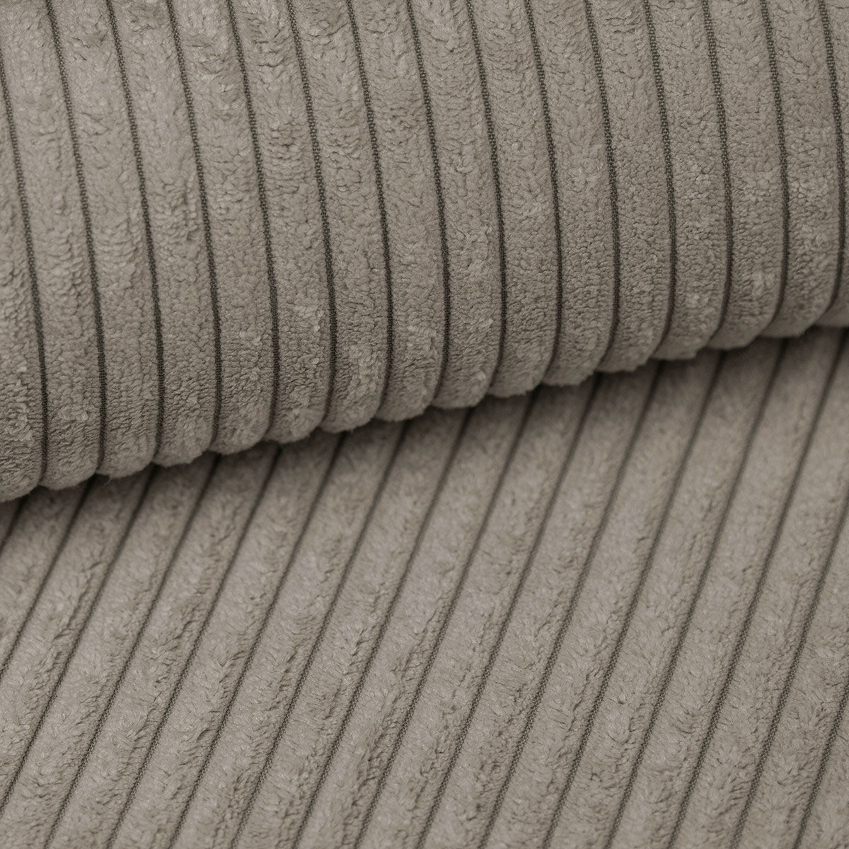 Prudence U - Hoekbank 4-zits met chaise longue - Ribstof bruin - Universeel