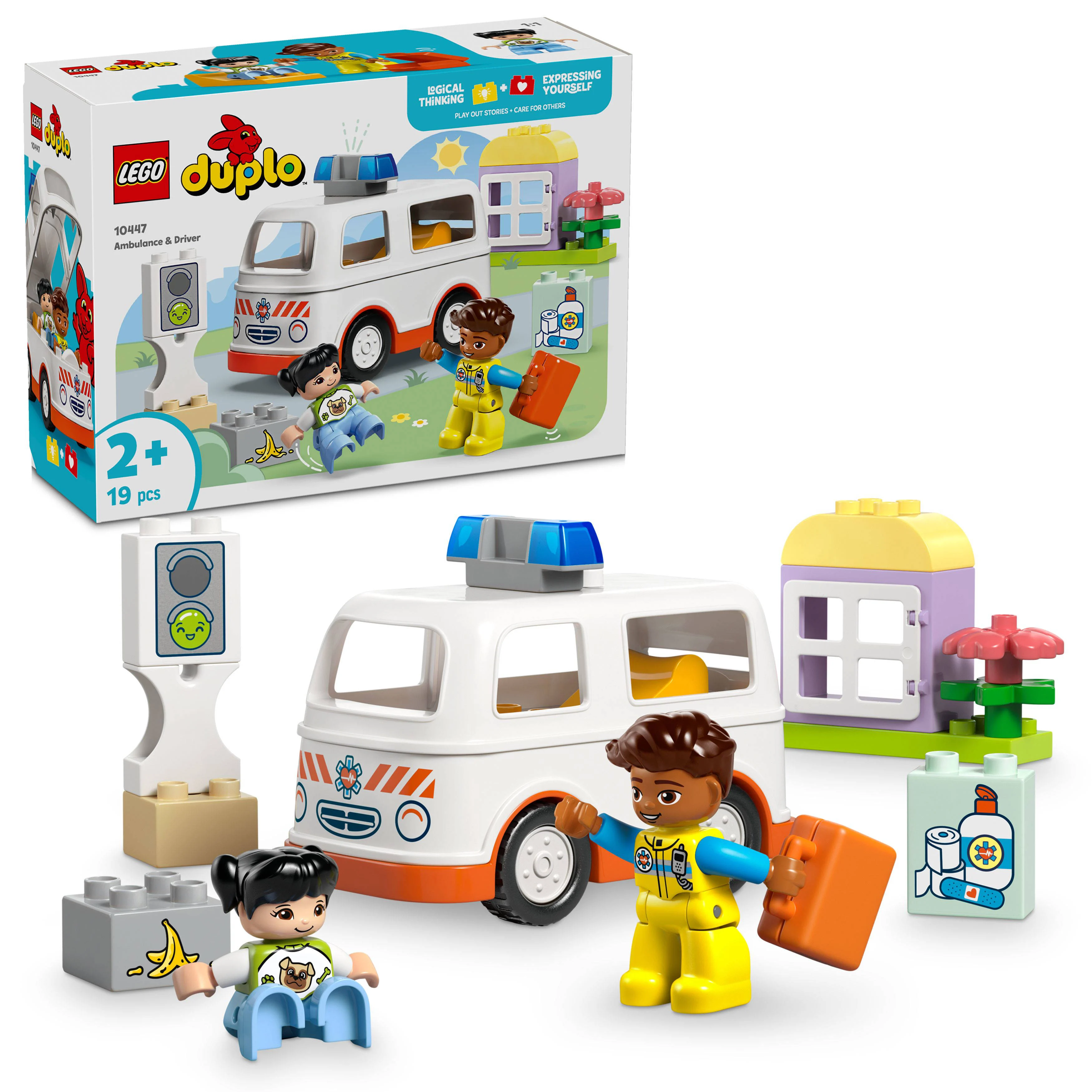 LEGO Ambulance met chauffeur voor fantasiespel 10447