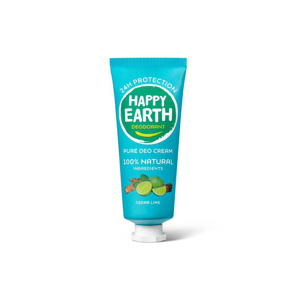 Happy Earth 100% Natuurlijke Deodorant Cream Cedar Lime40 ml