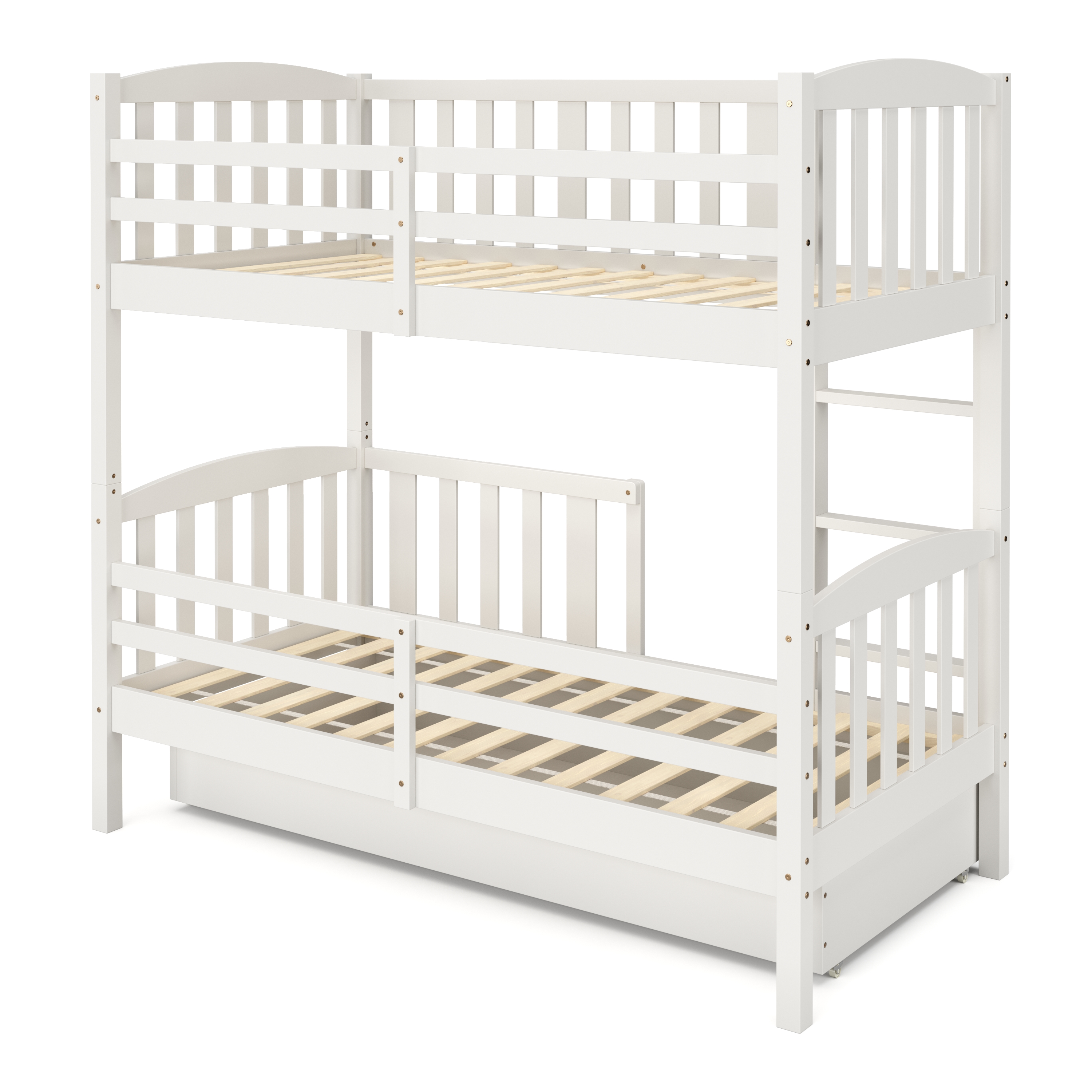 Etagenbett JOHNNY mit Stauraum 80 x 160 cm weiss