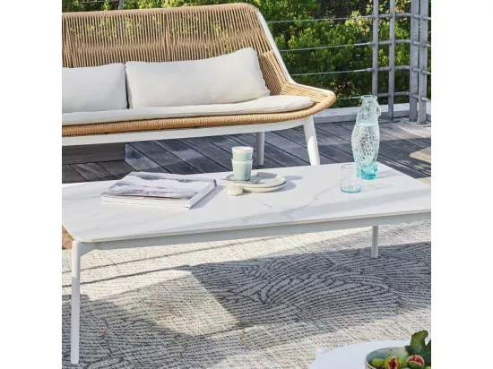 Table basse de jardin plateau céramique Ambiance