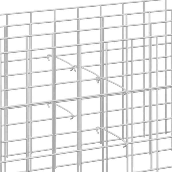 vidaXL Kroker til gabion 50 stk galvanisert stål 15 cm