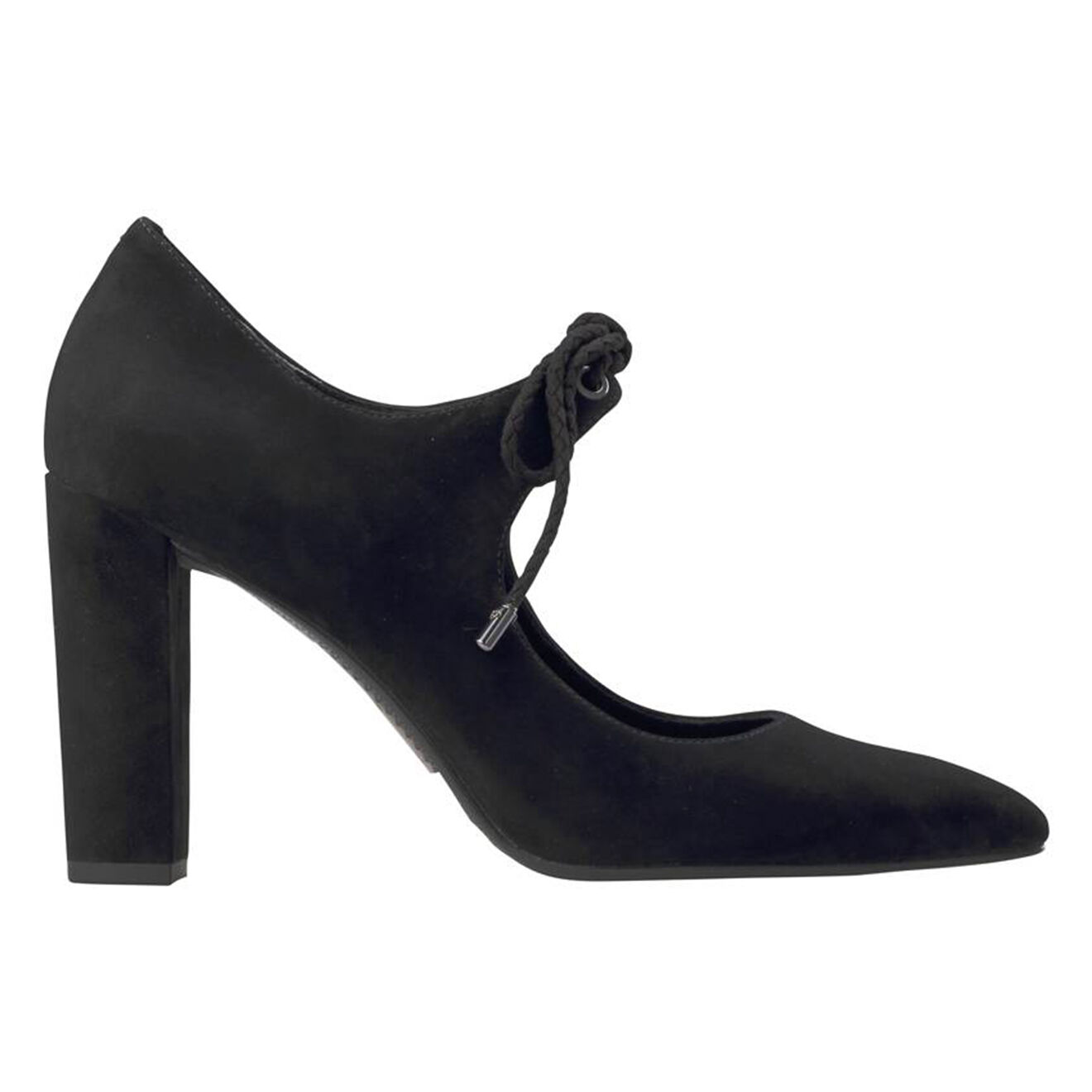 What For Babies lacées en velours de Cuir noires - Talon 9 cm