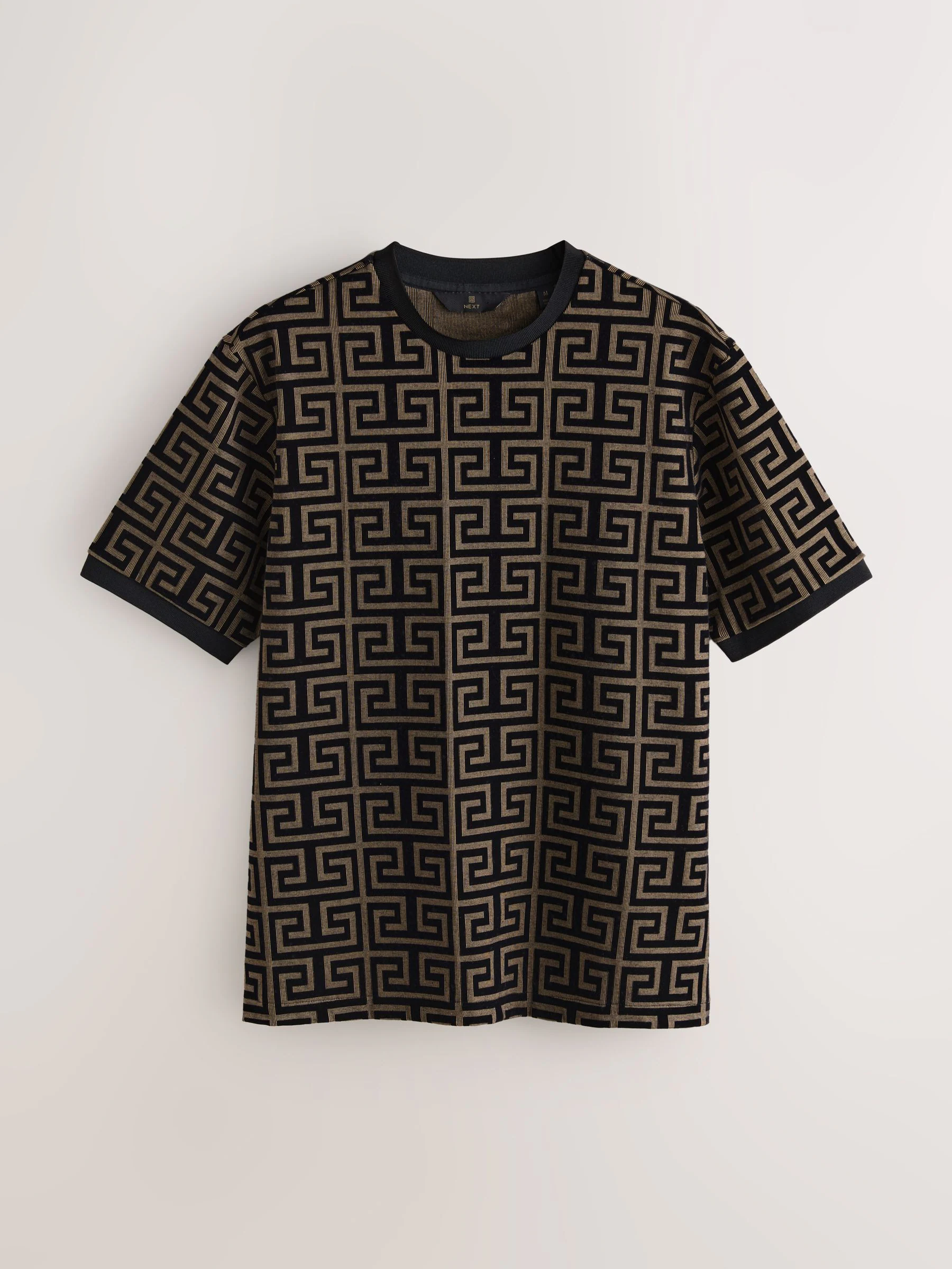 Zwart/goud - Smart Flocked T-Shirt