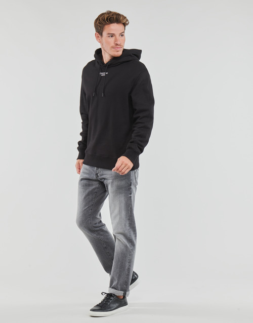 Calvin Klein Jeans - STACKED LOGO HOODIE - Noir