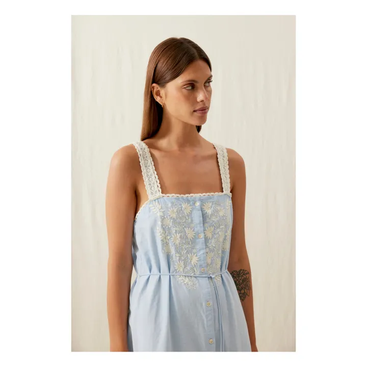 Louise Misha Robe Guanareva Coton Bio - Collection Femme | Bleu ciel