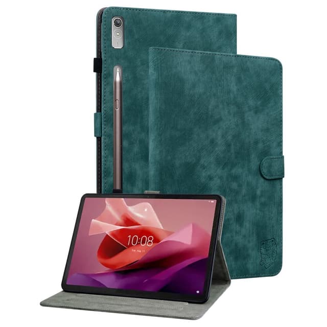 SKALO Lenovo Tab P12 Cute Tiger PU-læder Flip Cover