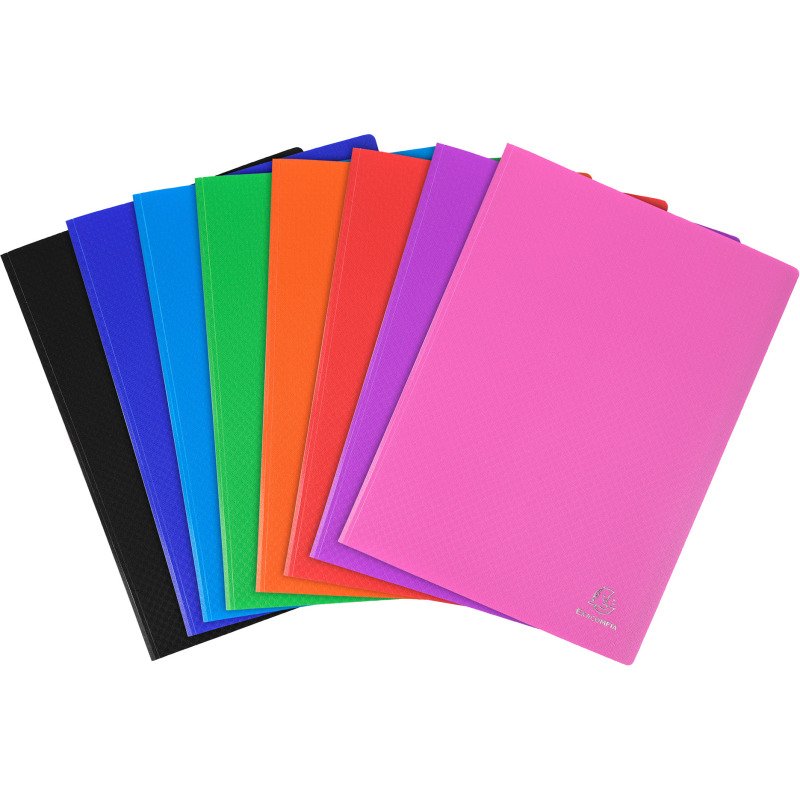 Protège-documents Exacompta polypropylène opaque A4 50 pochettes - 100 vues couleurs assorties