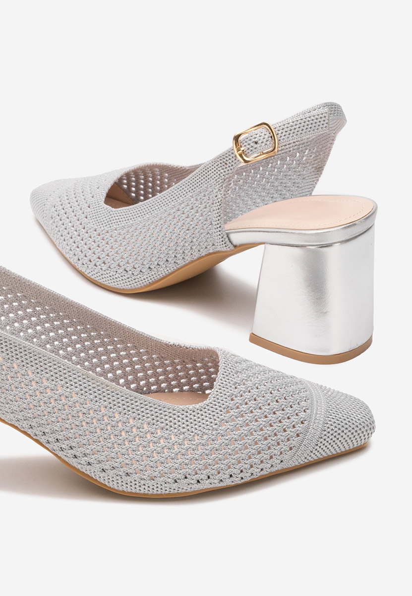 Chaussures slingback argent Patria