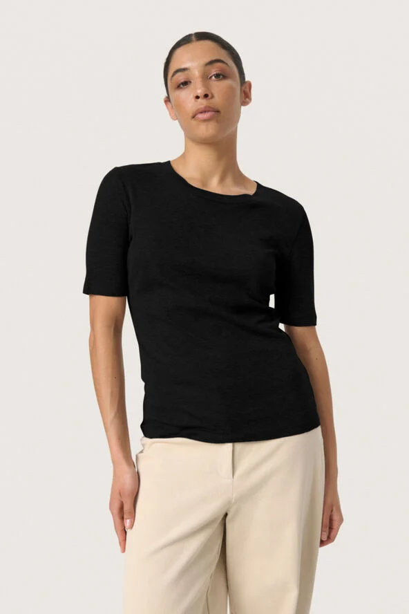 Soaked in Luxury SLFauna Tee SS Black