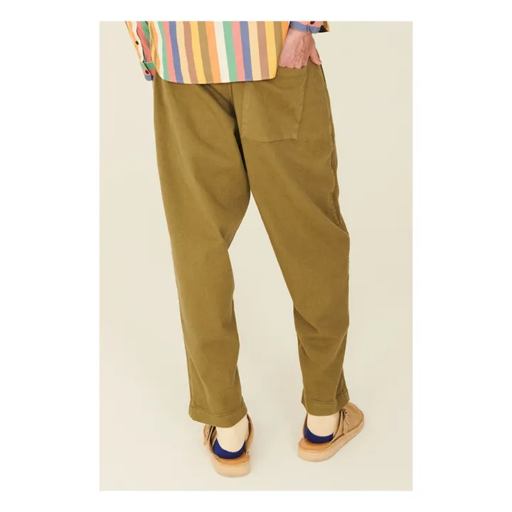 YMC Pantalon Babe Ruth Baseball Coton Bio | Vert olive