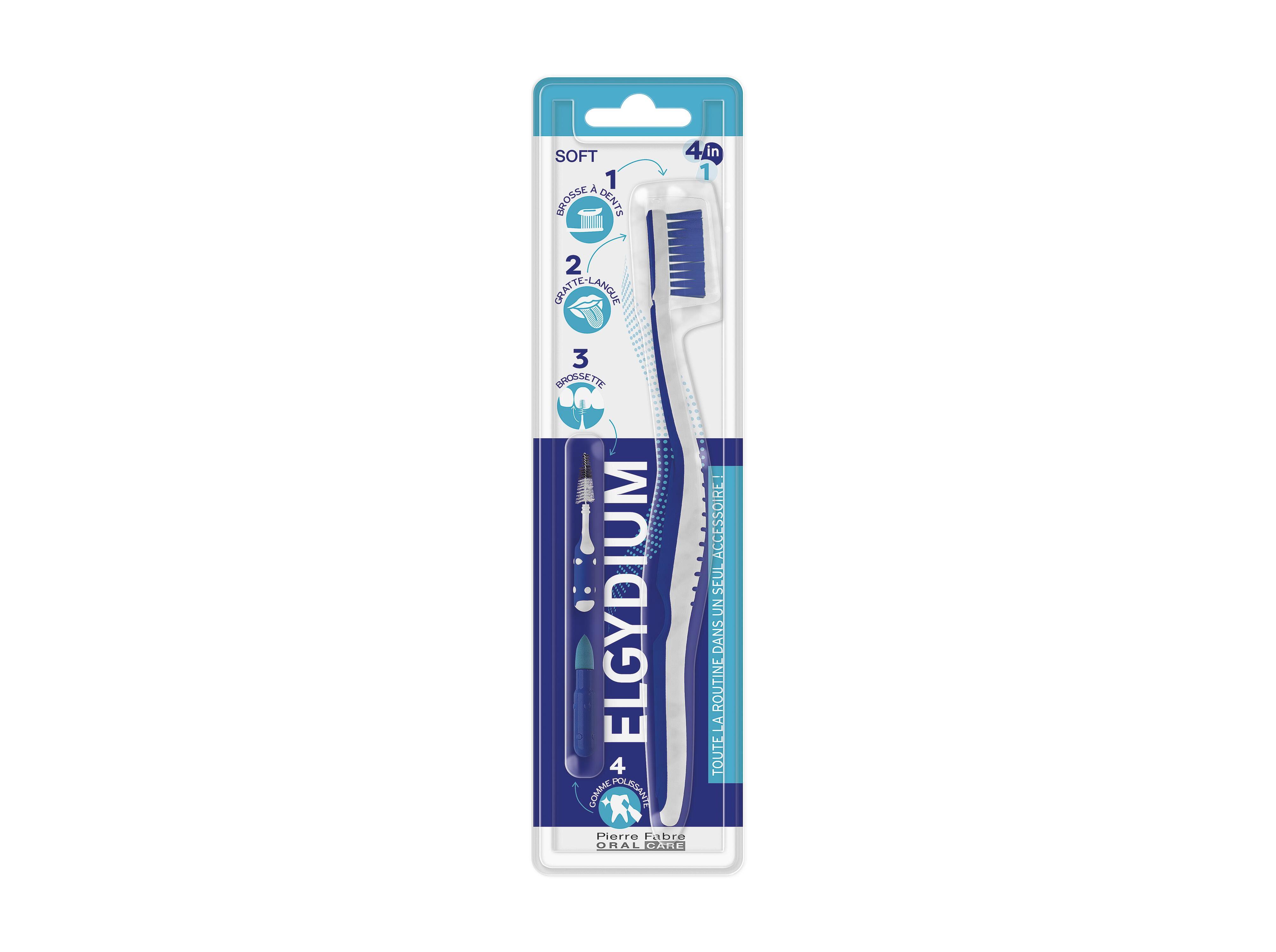 ESCOVAS DE DENTES ELGYDIUM 4 EM 1 MÃDIA 1UN