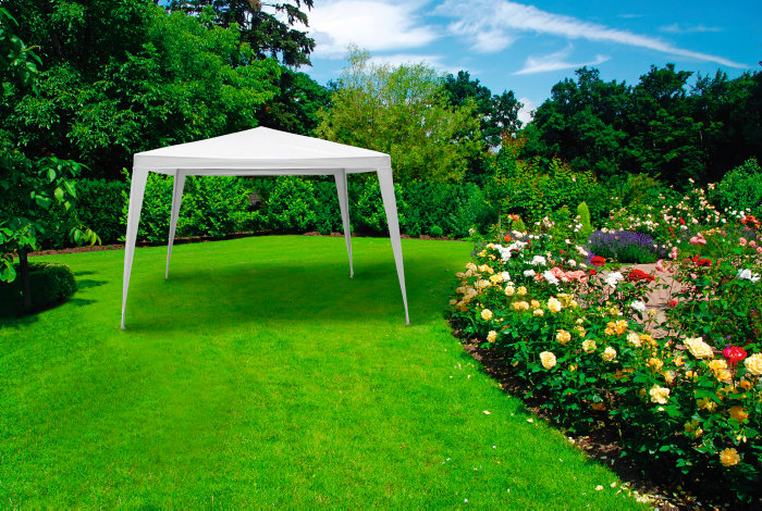 Pavillon Lido 3x3 m metal og hvid PE - Sunlife