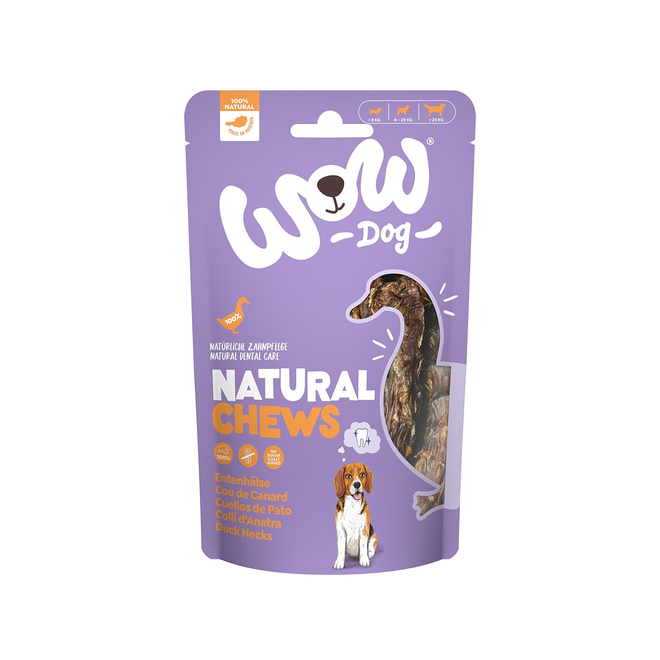 WOW Natural Chew Entenhälse 250 g