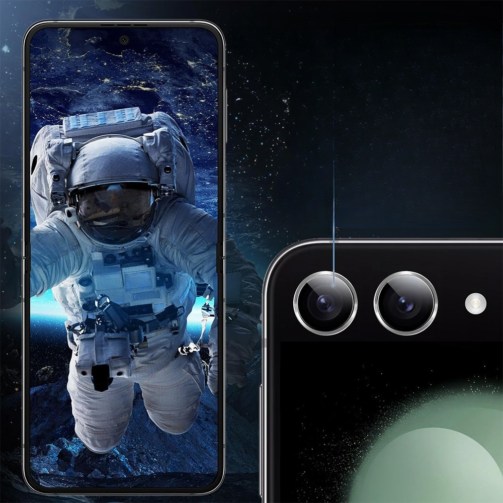 Samsung Galaxy Z Flip7 Kameraschutz Objektiv Ring Protector Abdeckung - Schwarz