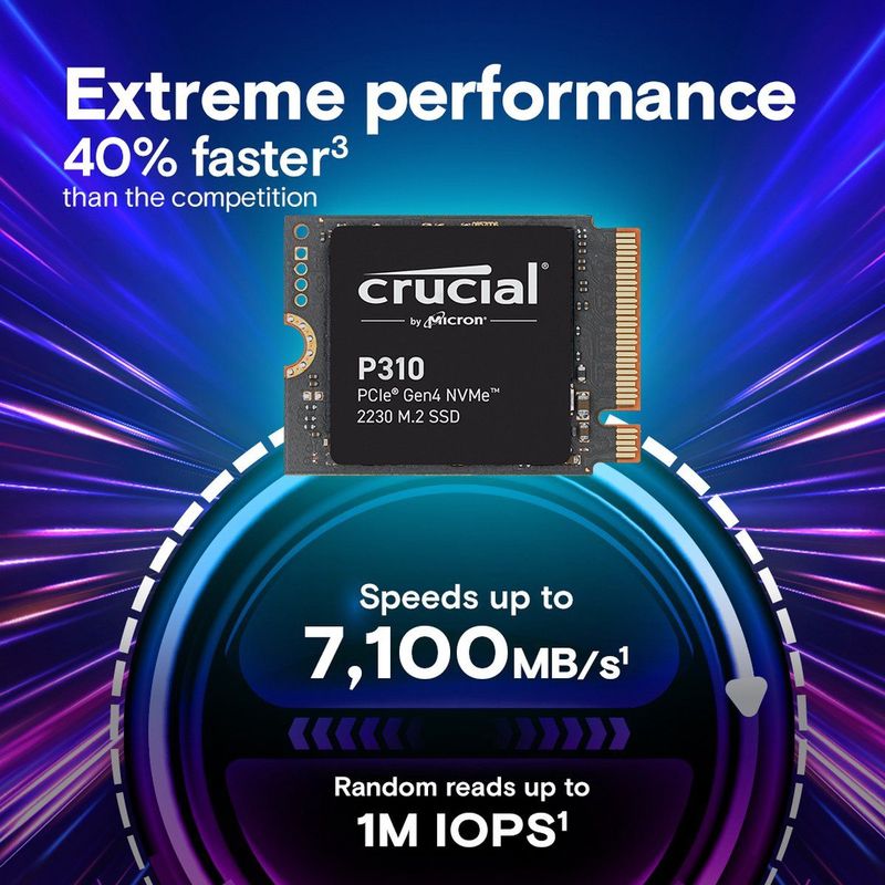 Crucial CT1000P310SSD2 - Interne SSD - 1 TB - PCIe 4.0