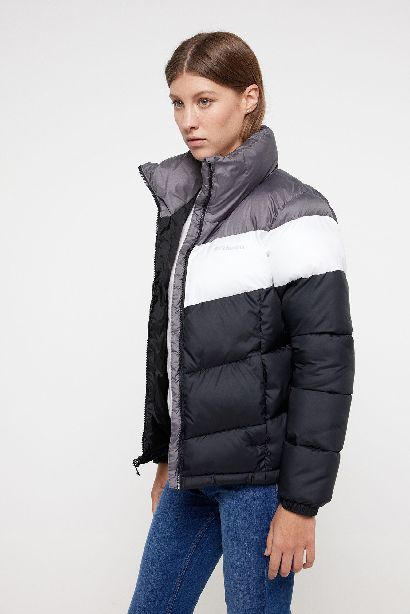Jaqueta Columbia™ Puffet™ Feminina com Blocos de Cores