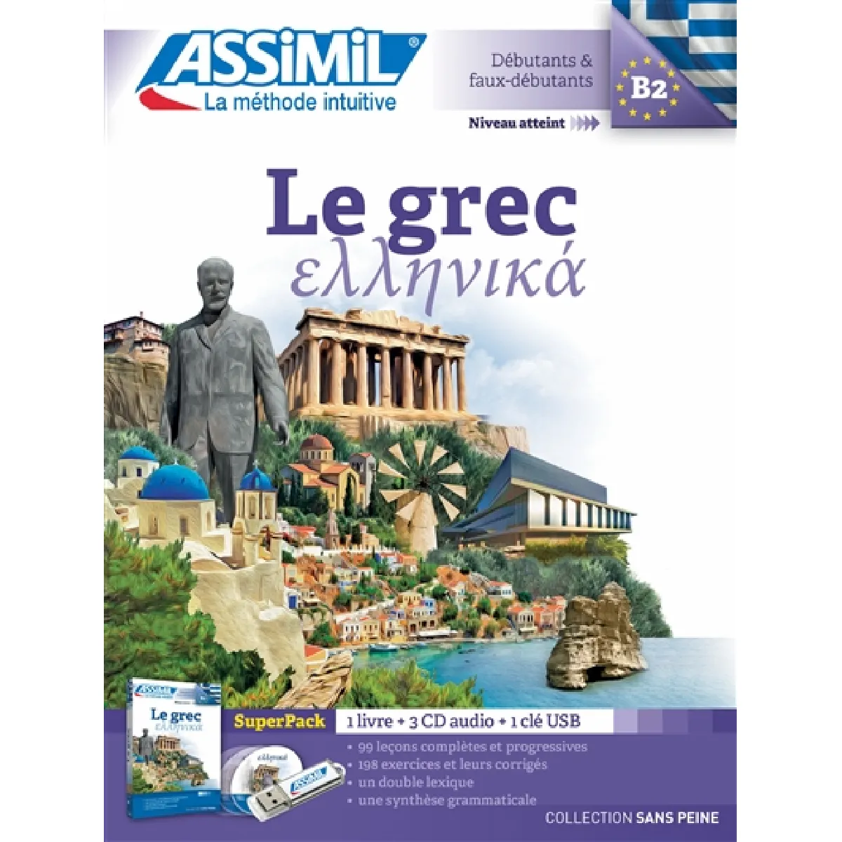 Le grec : débutants & faux-débutants, niveau atteint B2 : super pack · Occasion