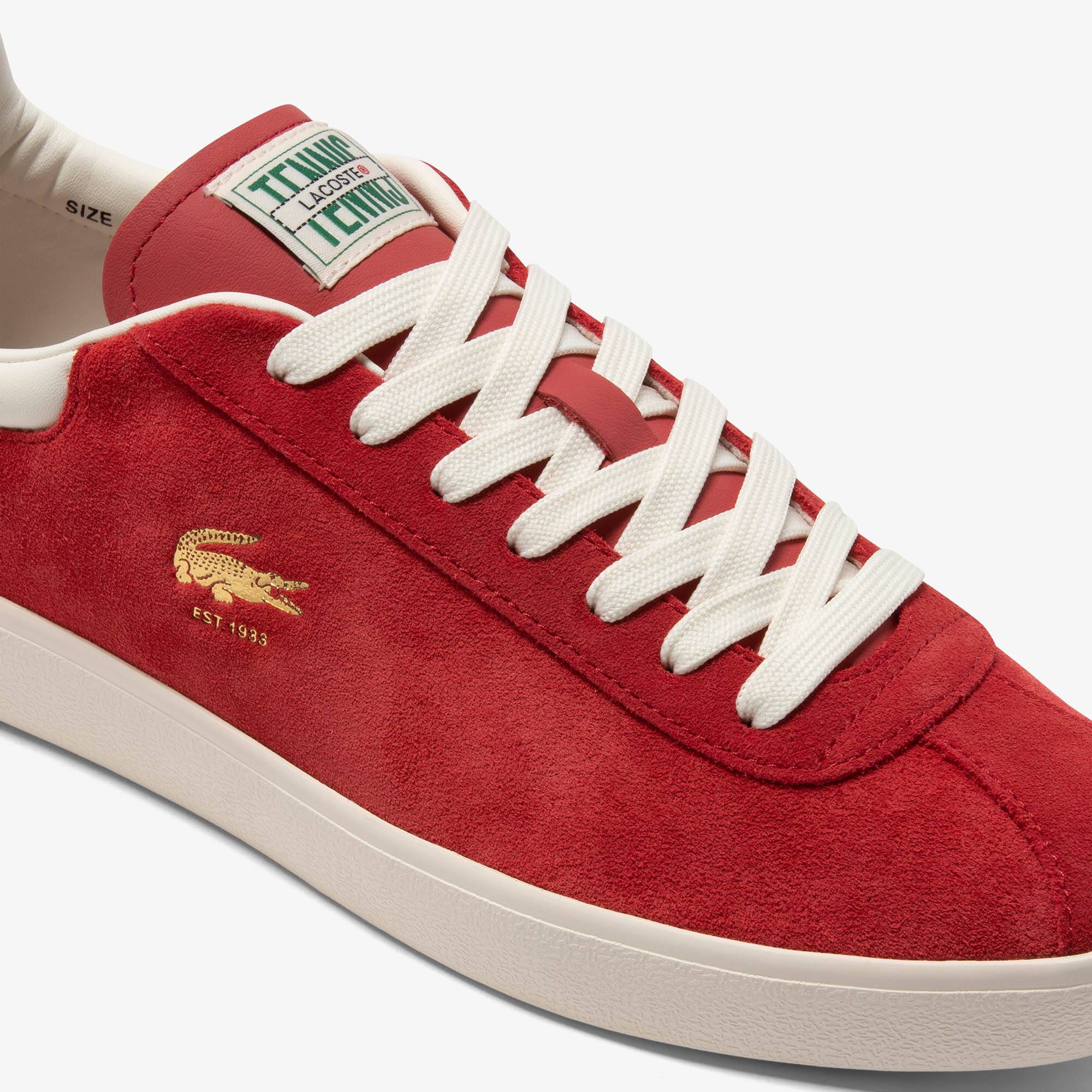 Sneakers Baseshot homme en cuir velours premium Sneakers - RED - Lacoste - Homme