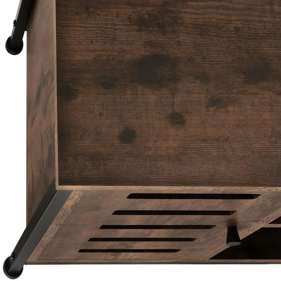 tectake TV-meubel Carlow 110x41,5x50,5cm, Industrieel Hout Donker, Rustiek