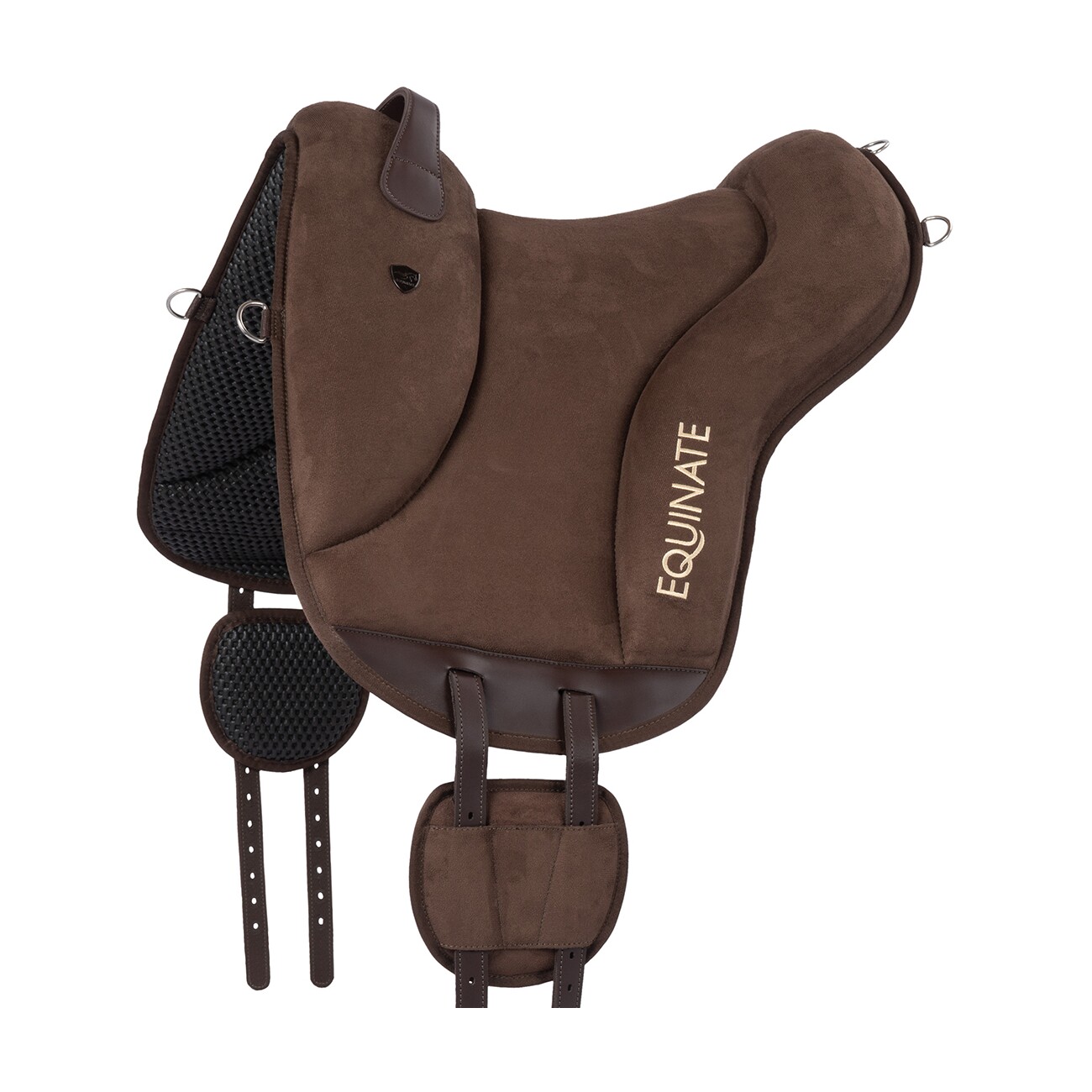 Equinate Reitpad Newfield aus synthetischem Wildleder braun S