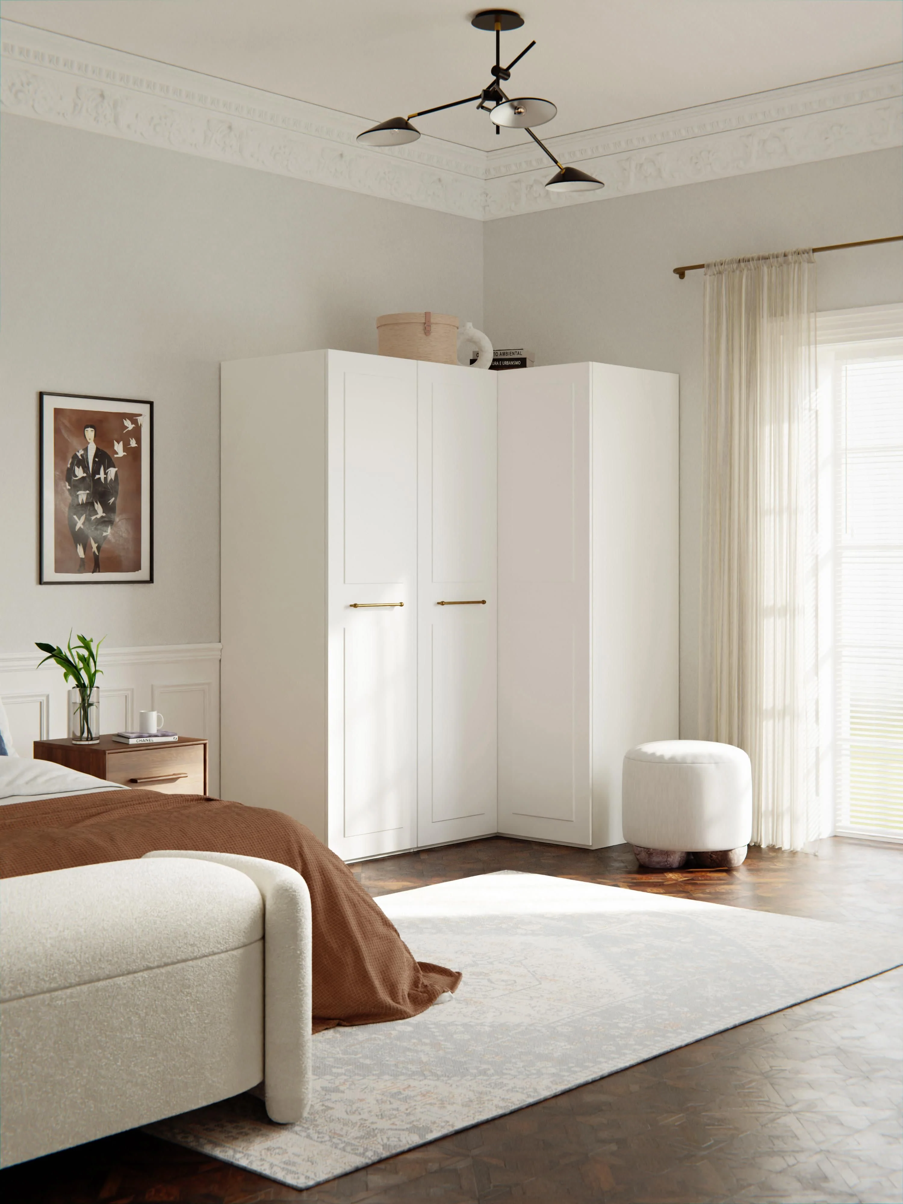 Modulaire hoekkast Charlotte, 165 cm breed, diverse varianten