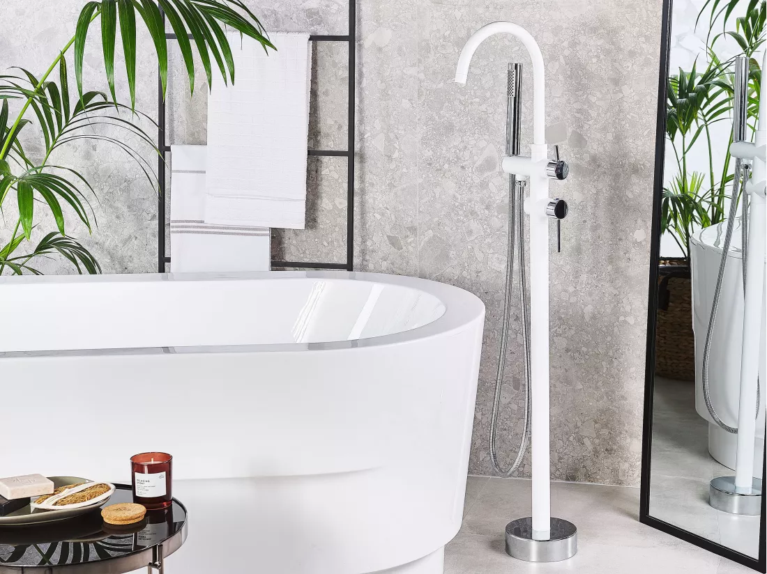 Robinet de baignoire autoportante TUGELA Blanc/argenté