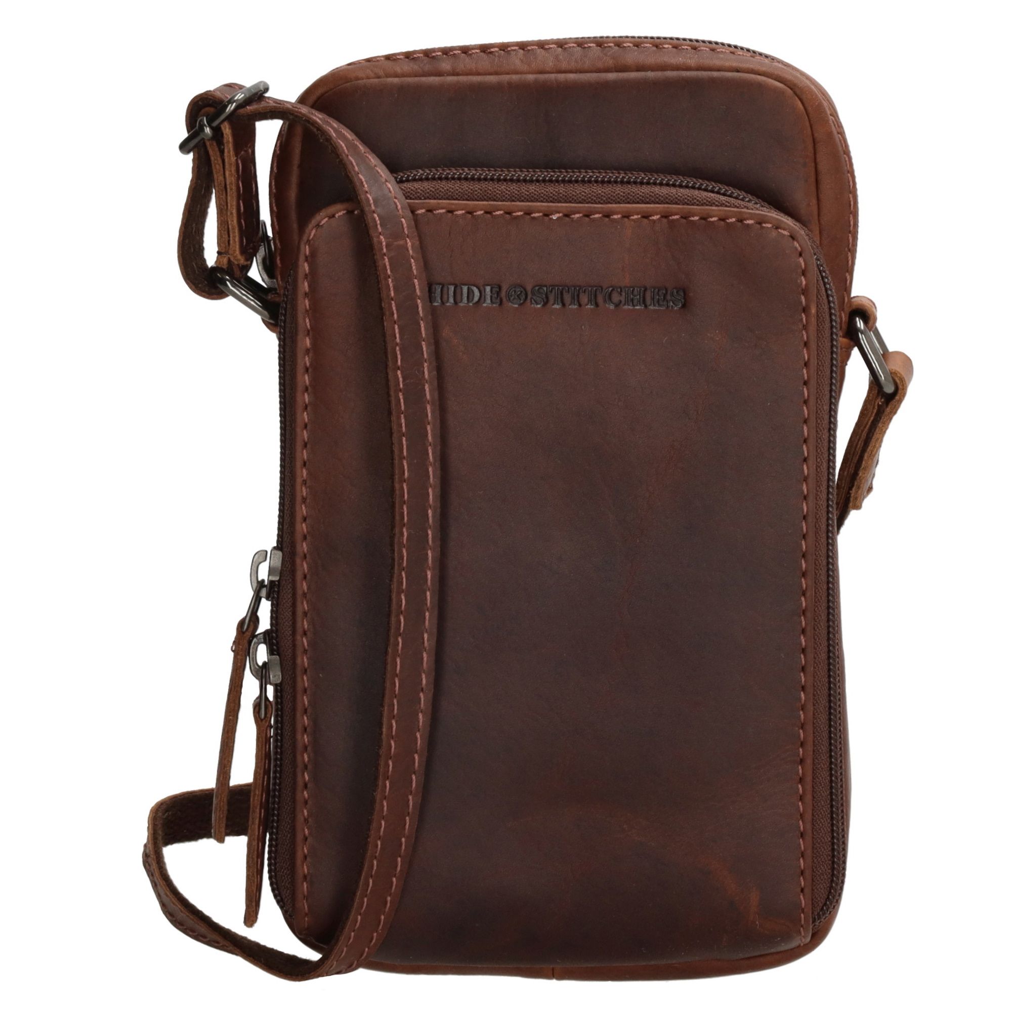 Hide & Stitches Japura Telefoontasje Donkerbruin