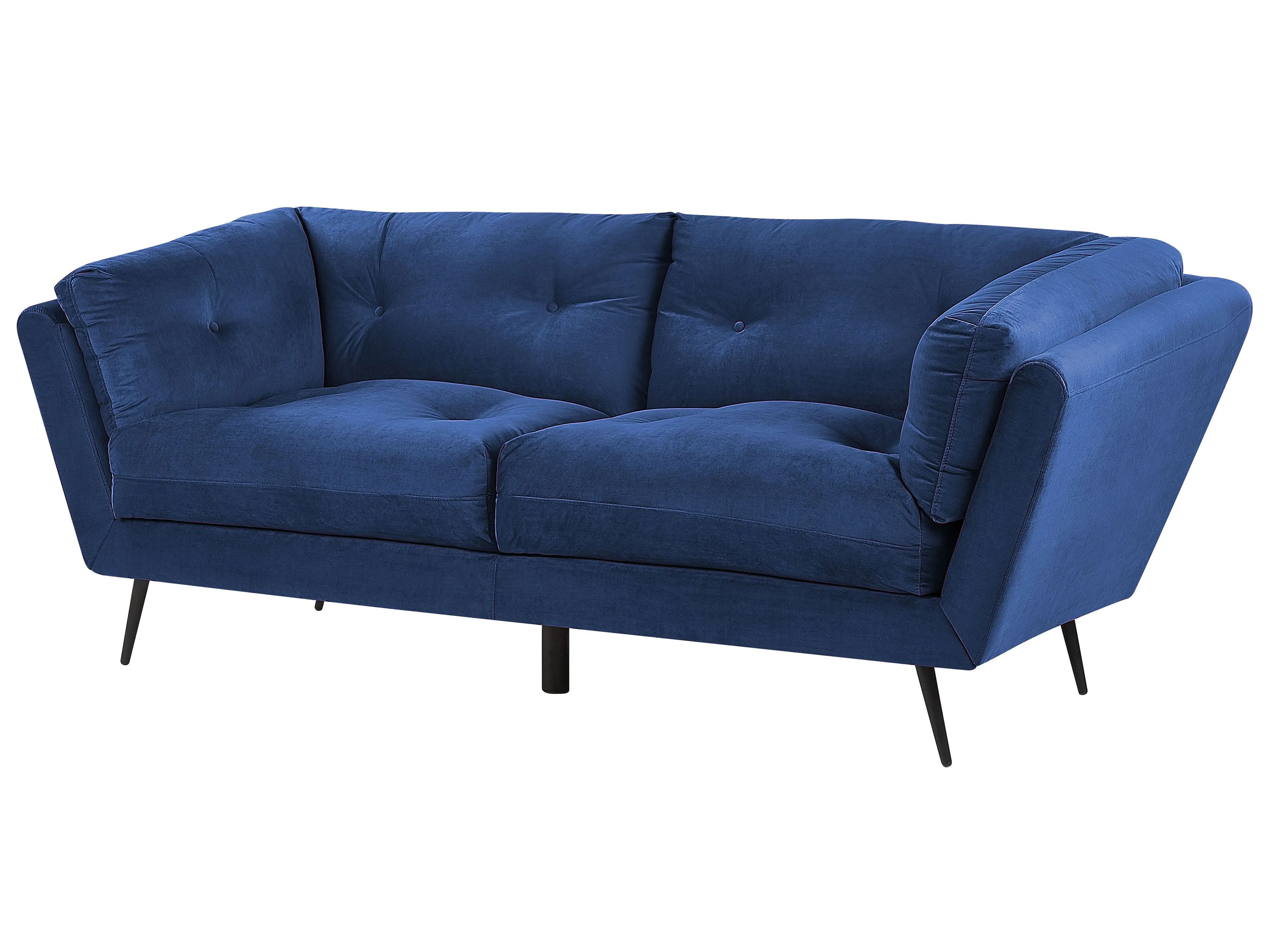 Bank 3-zits LENVIK Fluweel Marineblauw