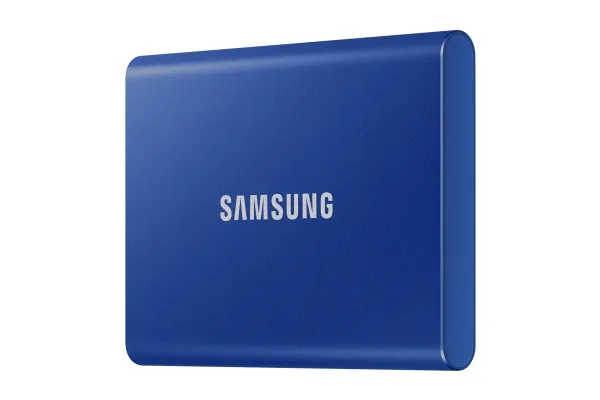 Samsung T7 MU-PC2T0H - SSD - krypteret - 2 TB - ekstern (bærbar) - USB 3.2 Gen 2 (USB-C stikforbindelse) - 256-bit AES - indigoblå