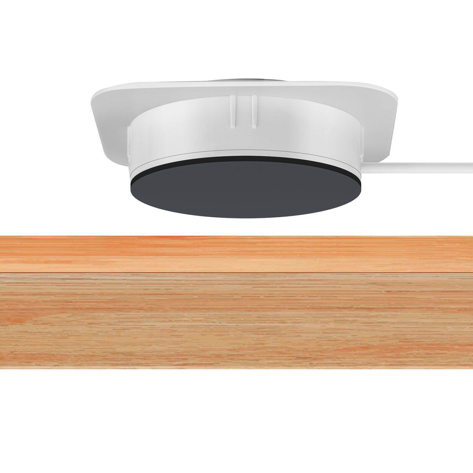kalb | Einbau Schnellladegerät 15W, 7,5cm Ø, kabelloses Laden, 2x USB-Ports, Induktionsladegerät, weiß