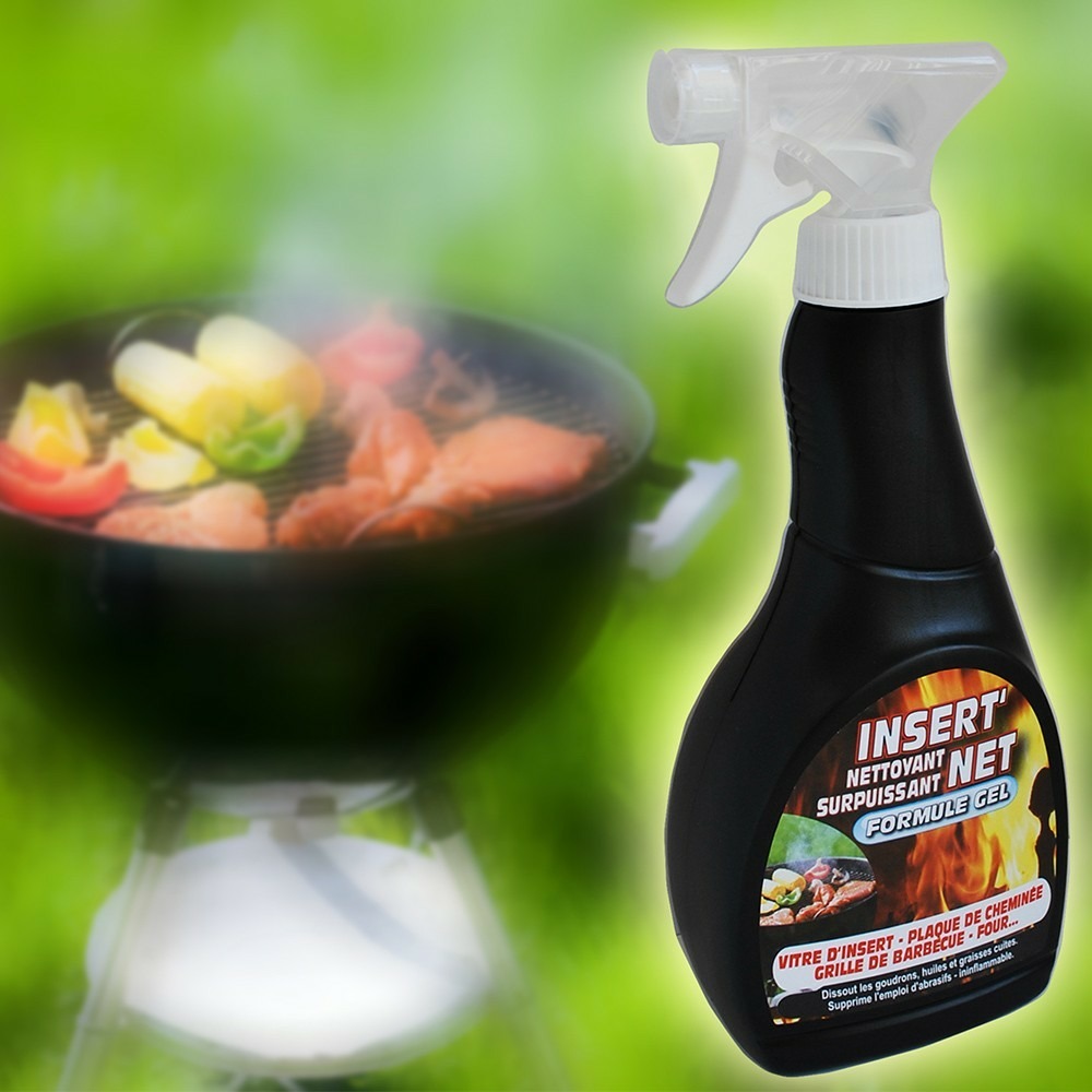 Nettoyant surpuissant insert'net 500 ml pour cheminée, barbecue et surfaces difficiles - nettoie, dégraisse, ne coule pas