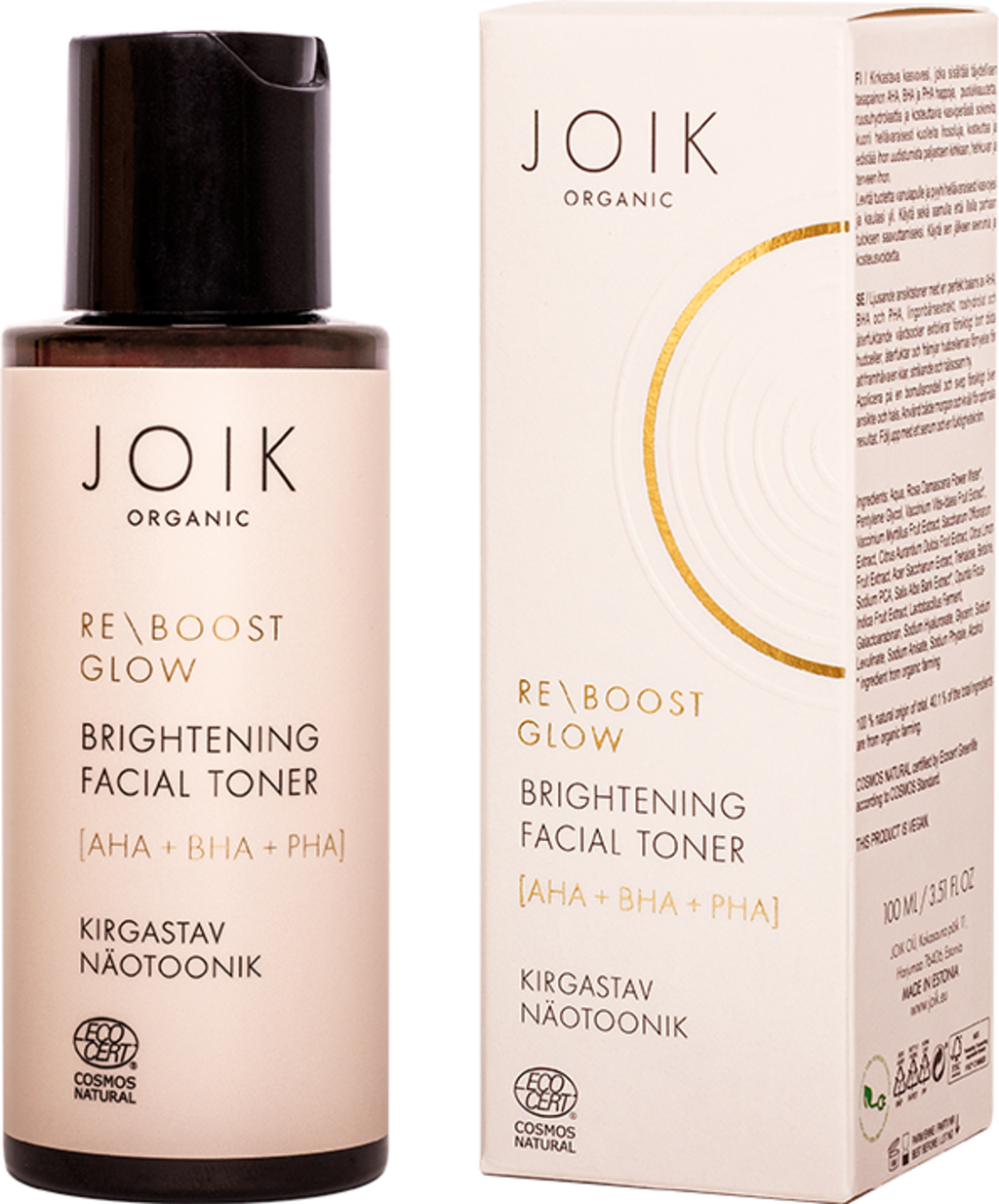 JOIK Organic  Re-Boost Glow Brightening Facial Toner, 100 ml