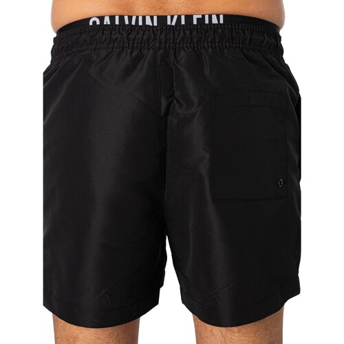 Calvin Klein Jeans - Shorts De Baño Con Cintura Doble Negro